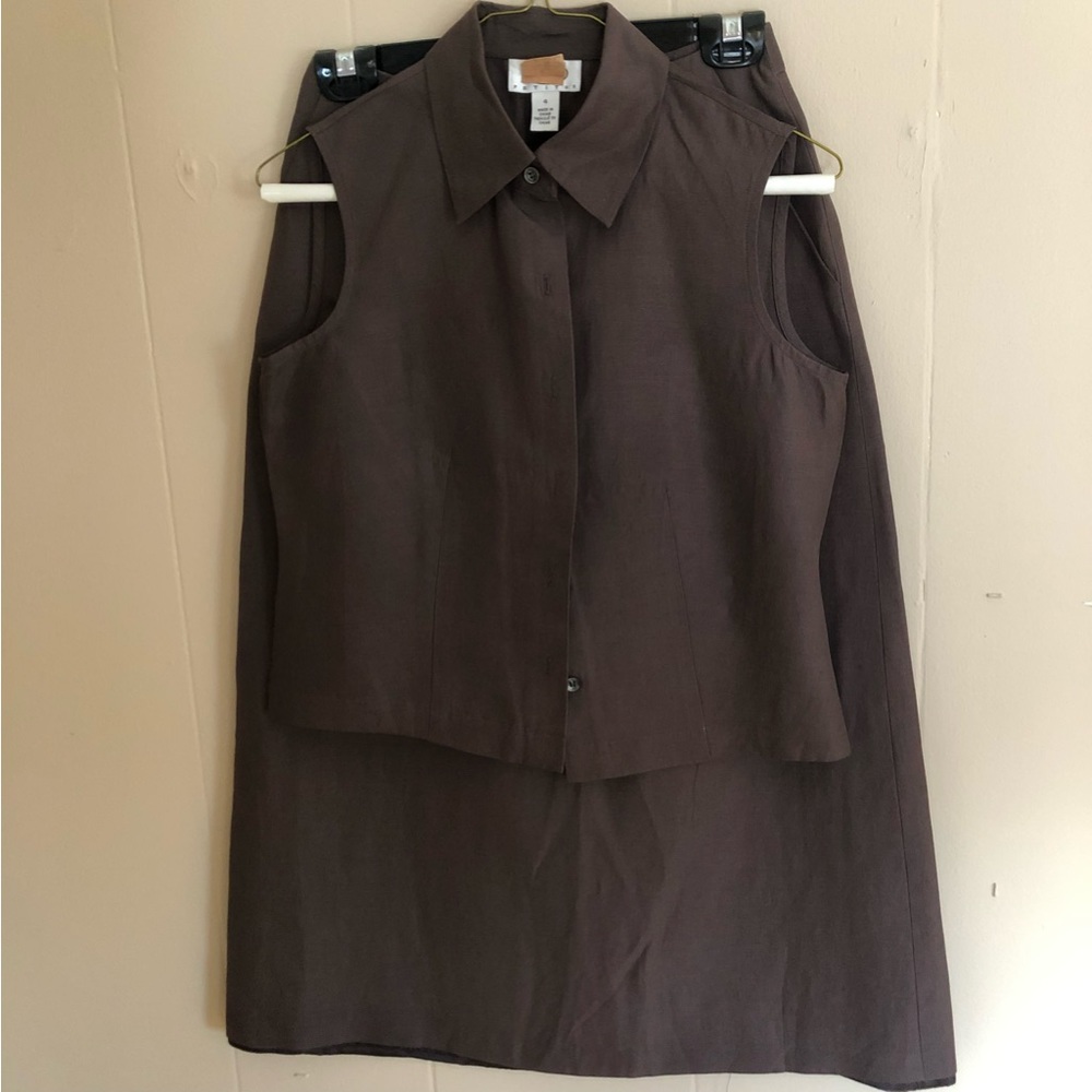 Talbots petite Linen 2 piece suit